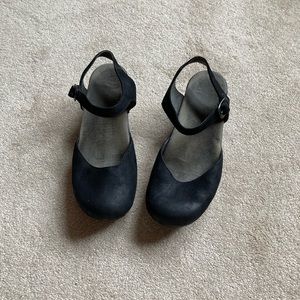 DANSKO ‘Sam’ Black Suede Mary Janes Size 8 (38)